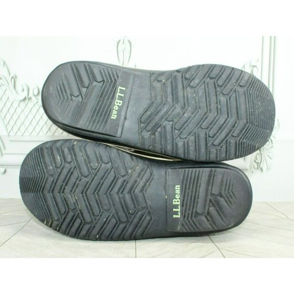LL Bean Black Suede Removable Lining Insulated Duck Boots Size 6 M - Picture 9 of 9